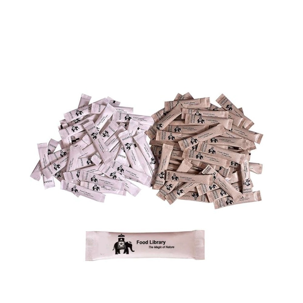 Lote Azúcar Blanco, Moreno y Sacarina Personalizadas 32,000 Sobres